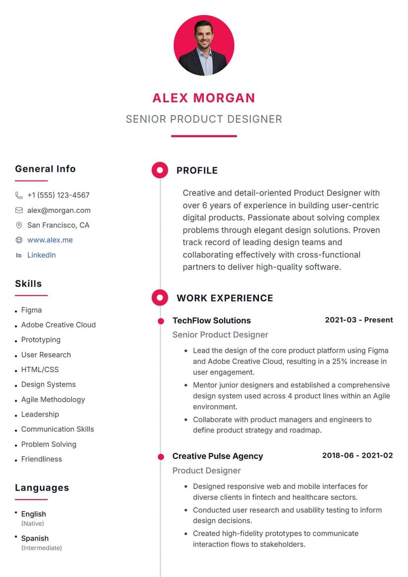 Neat resume template — professional and structured ATS-friendly CV layout