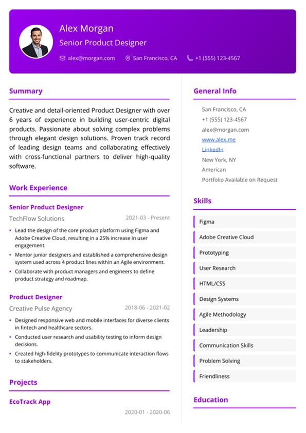 Sleek Resume Template