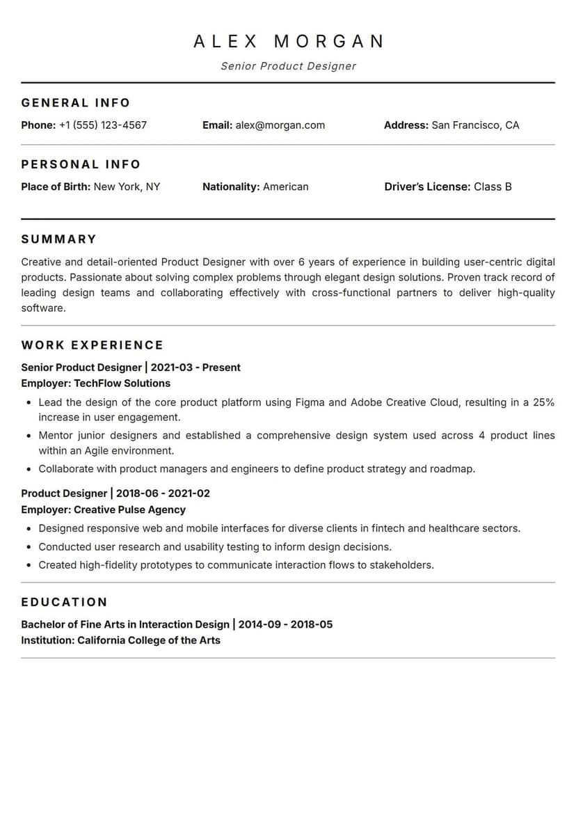 Federal resume template Federal resume template — official and structured ATS-friendly CV layout for Government & Public Sector Applicants, Law & Legal Administration, Academia & Scientific Research, Highly Formal Corporate Sectors